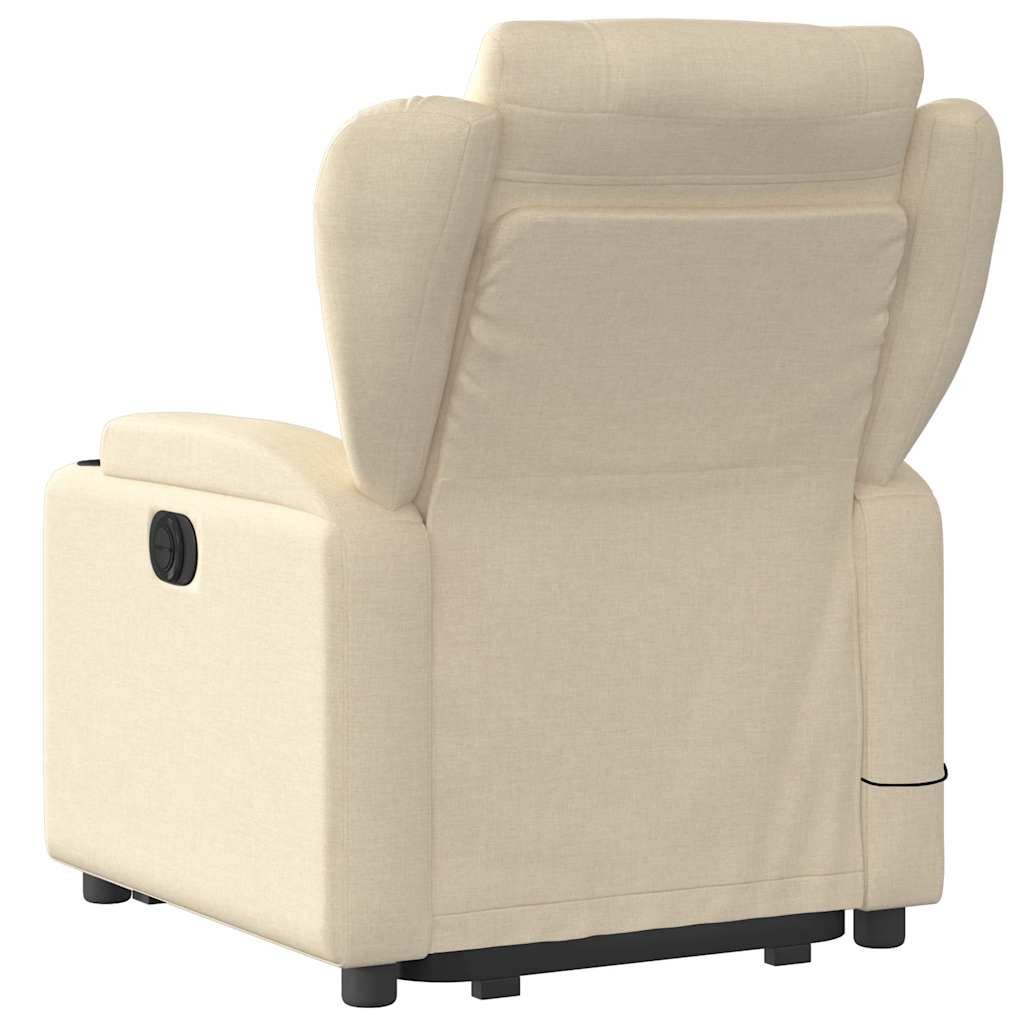 Sta-Op-Massagestoel Stof Kleurig Crème