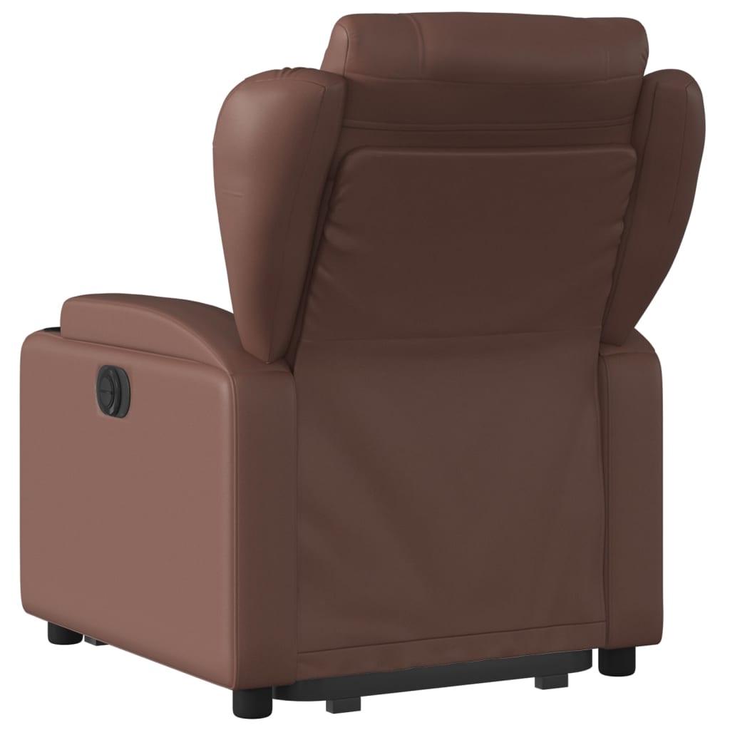 Sta-Op-Fauteuil Verstelbaar Kunstleer Bruin