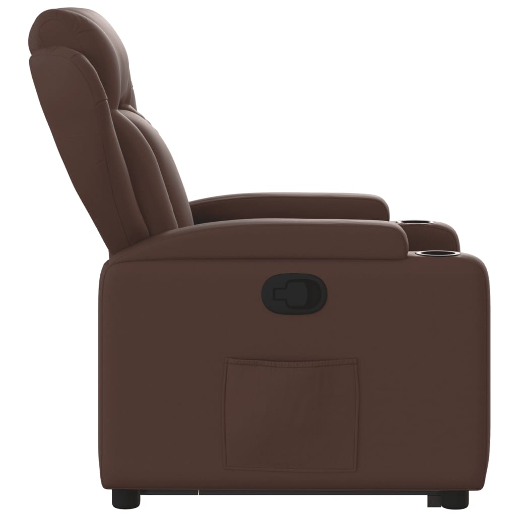 Sta-Op-Fauteuil Verstelbaar Kunstleer Bruin