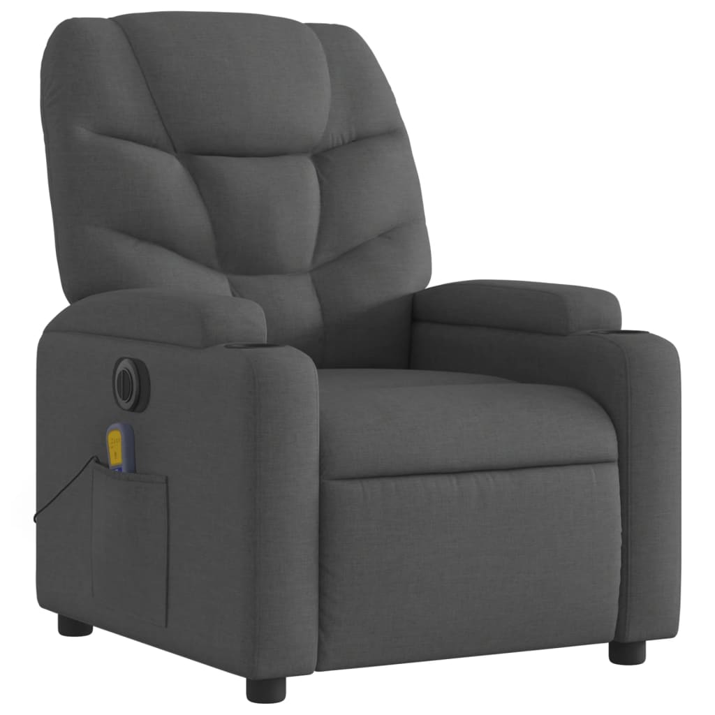Massagestoel Stof Donkergrijs