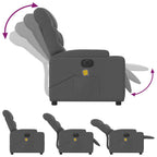 Massagestoel Stof Donkergrijs