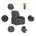 Massagestoel Stof Donkergrijs