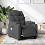 Massagestoel Stof Donkergrijs