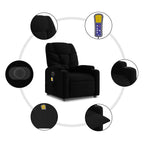 Massagestoel Stof Zwart