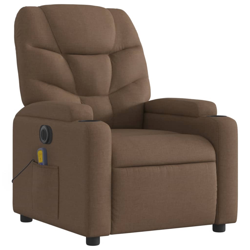 Massagestoel Stof Bruin