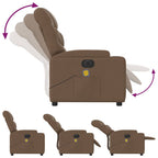 Massagestoel Stof Bruin