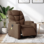 Massagestoel Stof Bruin