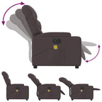 Massagestoel Stof Donkerbruin