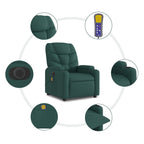 Massagestoel Stof Donkergroen