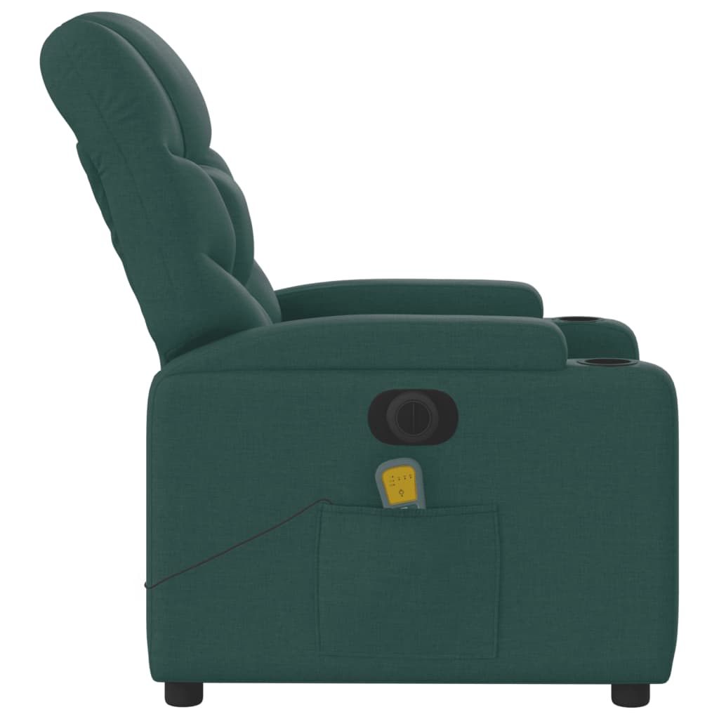 Massagestoel Stof Donkergroen