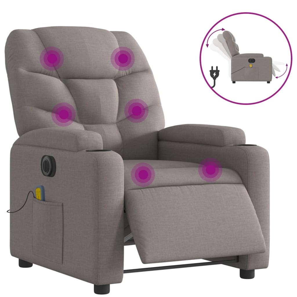 Massagestoel Stof Taupe
