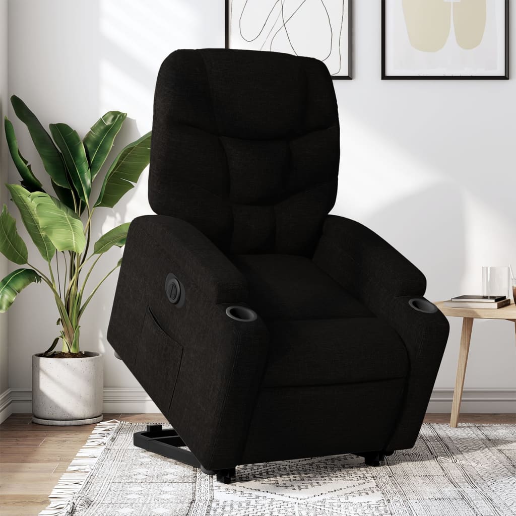 Sta-Op-Massagestoel Stof Zwart