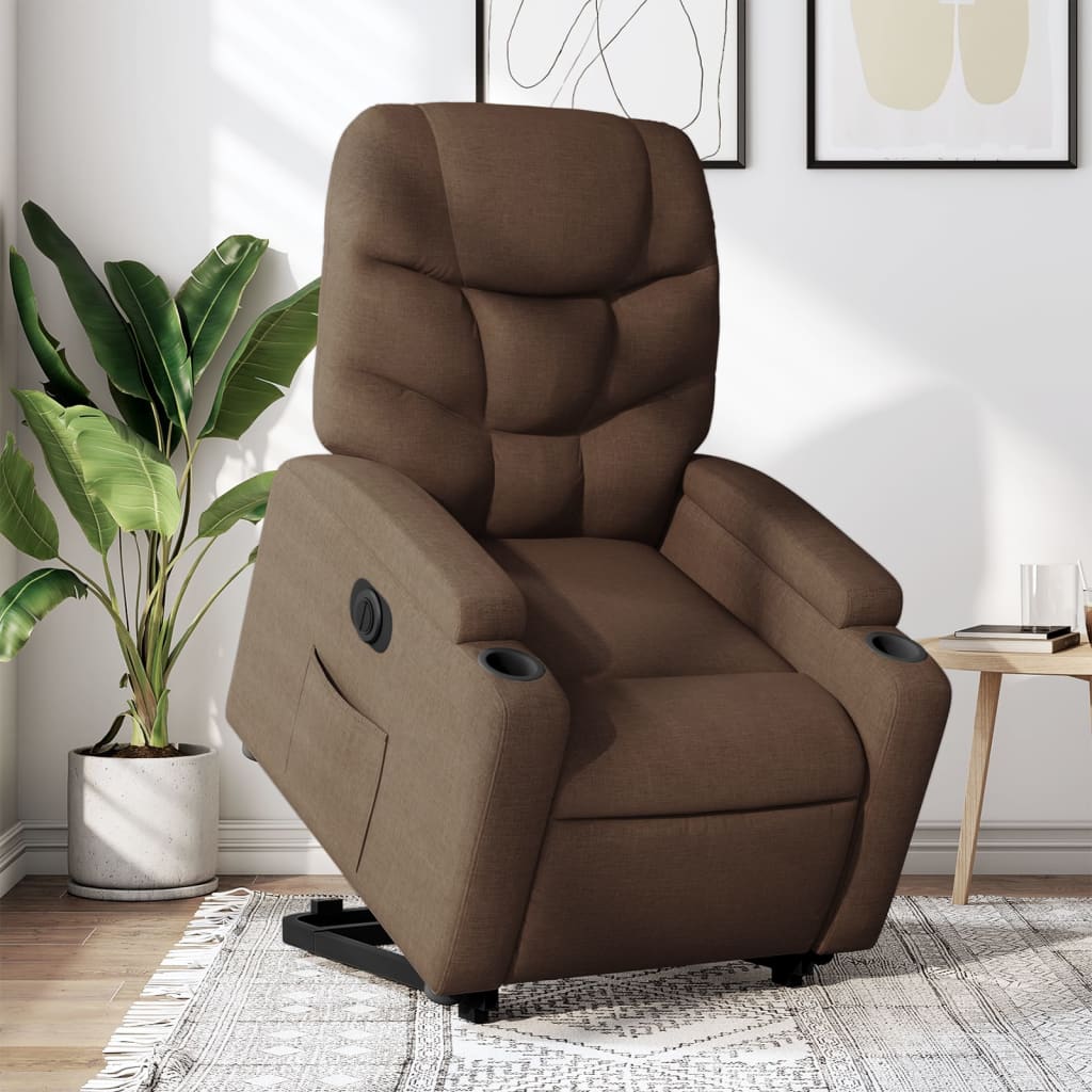 Sta-Op-Massagestoel Stof Bruin
