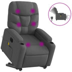 Sta-Op-Massagestoel Stof Donkergrijs