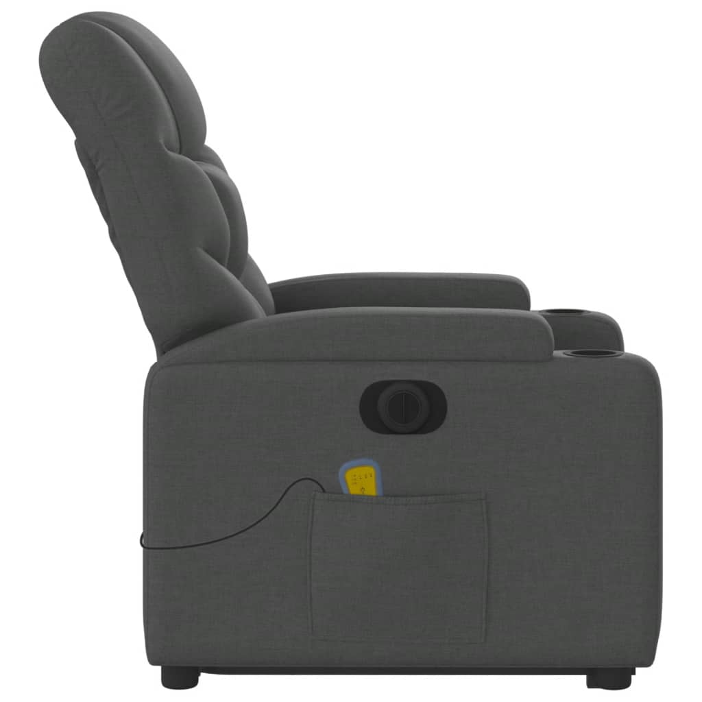 Sta-Op-Massagestoel Stof Donkergrijs