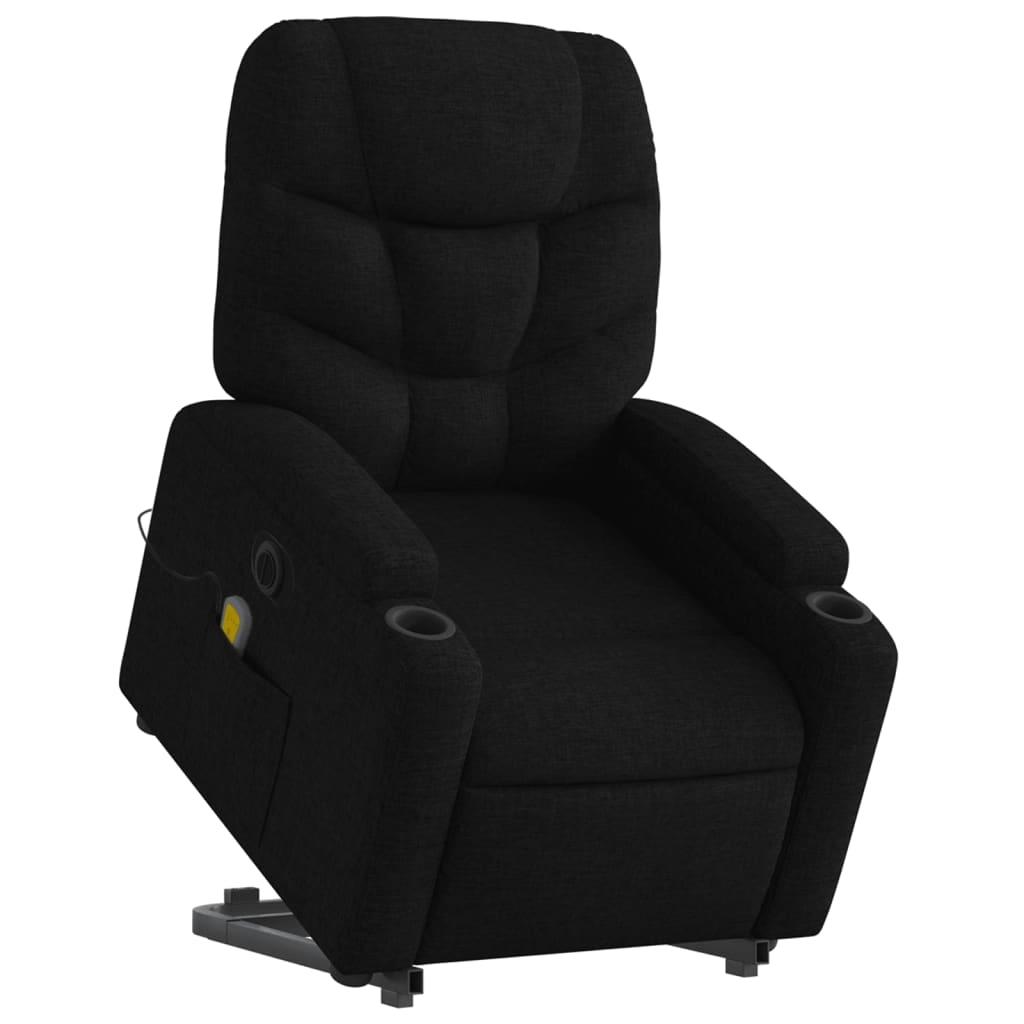 Sta-Op-Massagestoel Stof Zwart