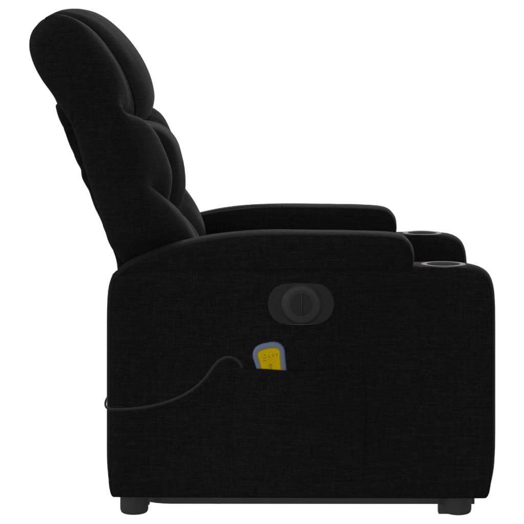 Sta-Op-Massagestoel Stof Zwart