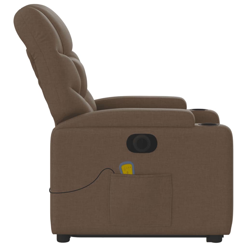 Sta-Op-Massagestoel Stof Bruin