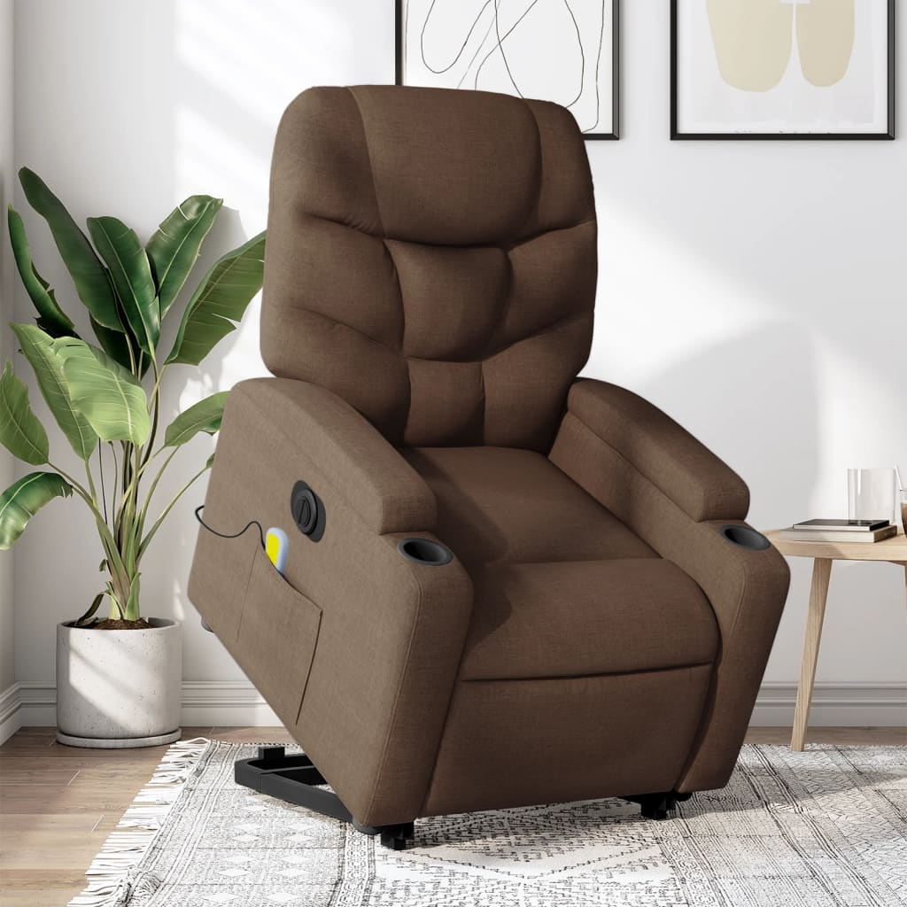 Sta-Op-Massagestoel Stof Bruin