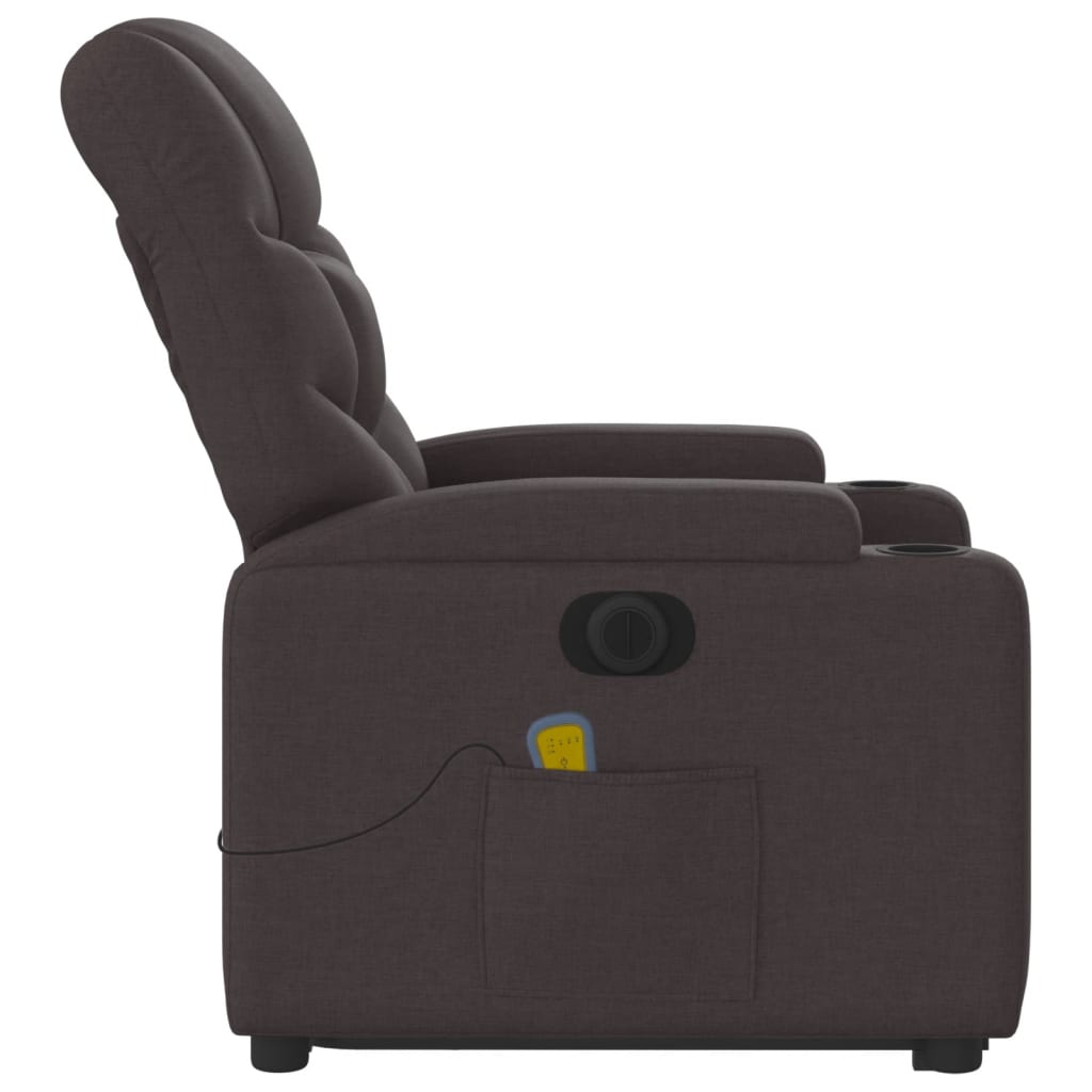 Sta-Op-Massagestoel Stof Donkerbruin