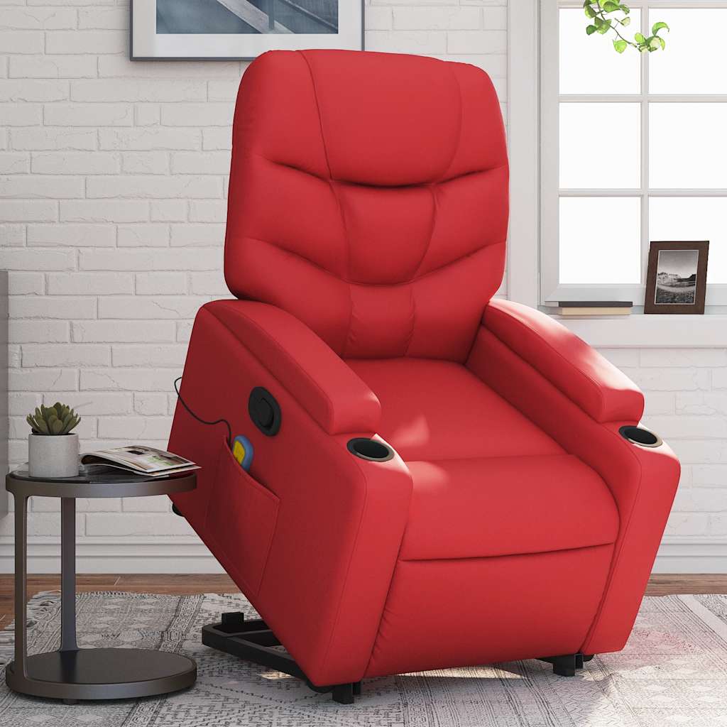 Sta-Op-Stoel Kunstleer Rood