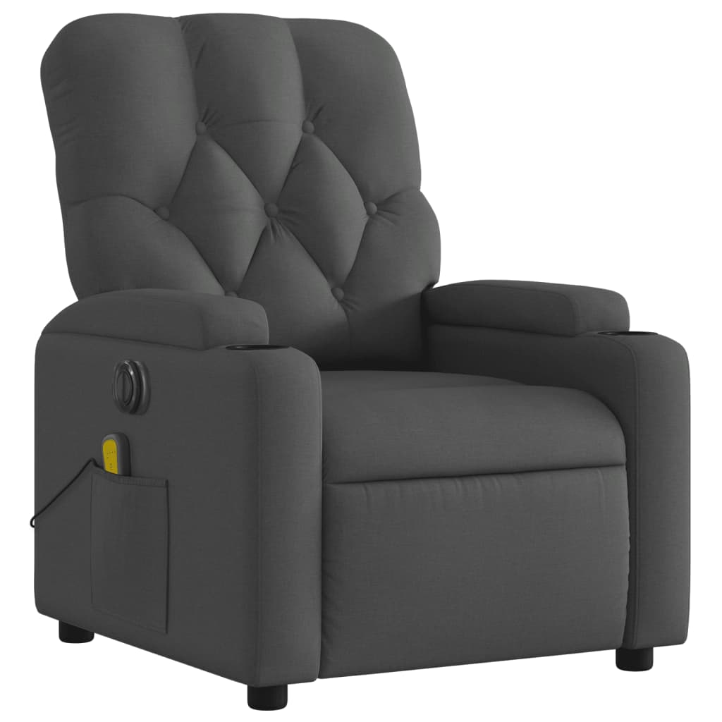 Massagestoel Stof Donkergrijs