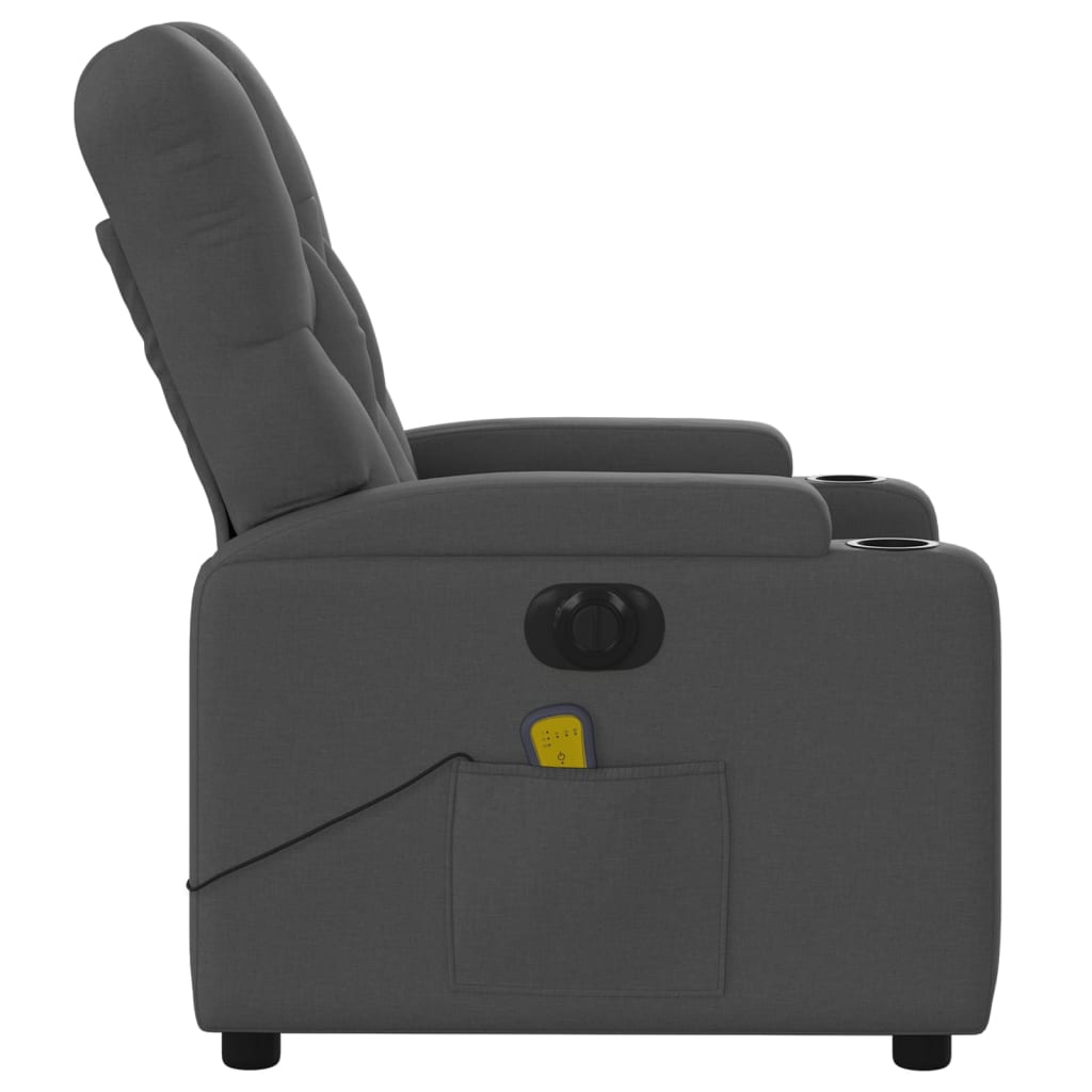 Massagestoel Stof Donkergrijs
