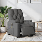 Massagestoel Stof Donkergrijs