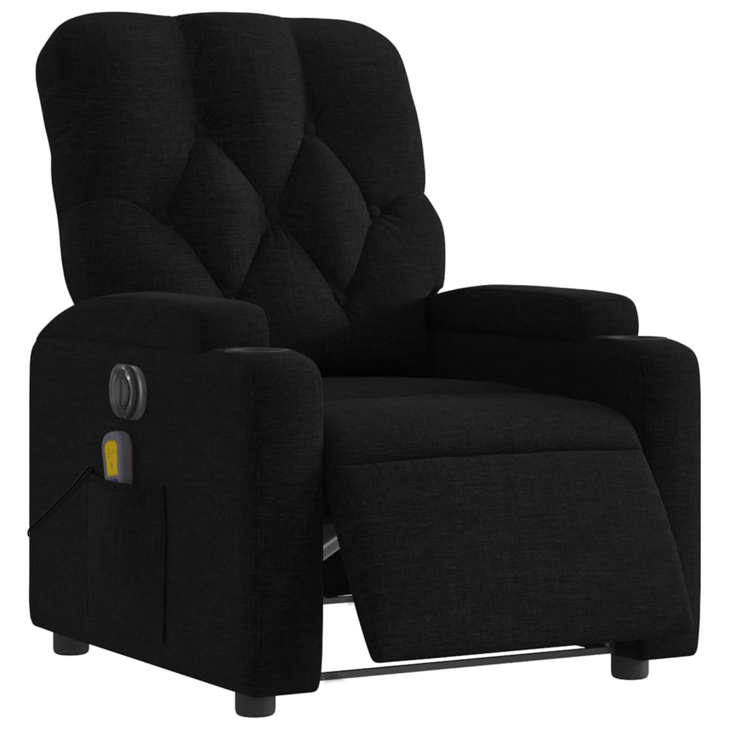 Massagestoel Stof Zwart