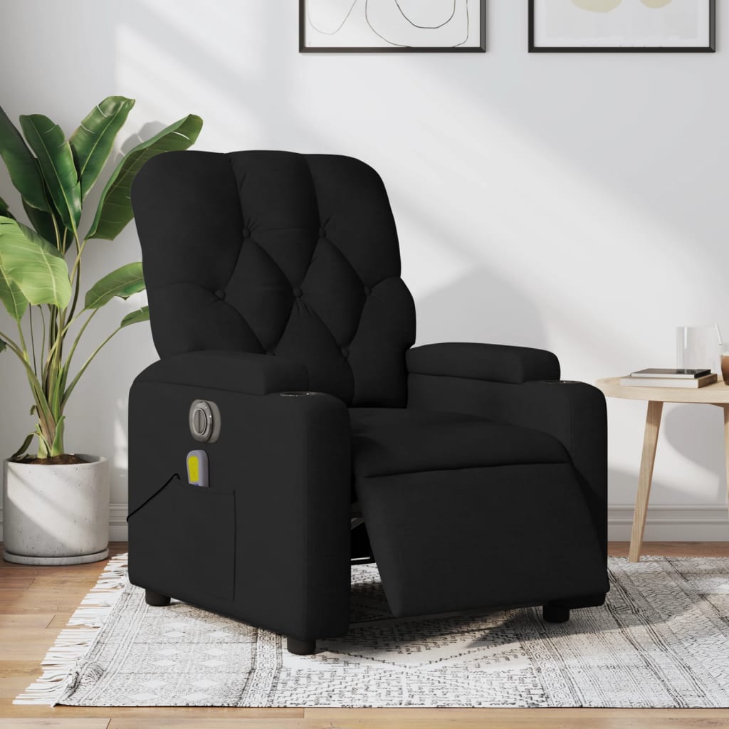 Massagestoel Stof Zwart
