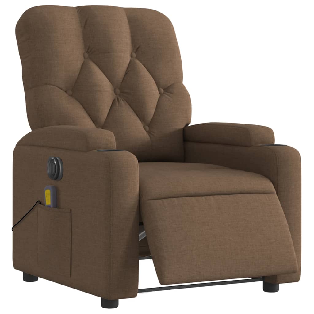 Massagestoel Stof Bruin
