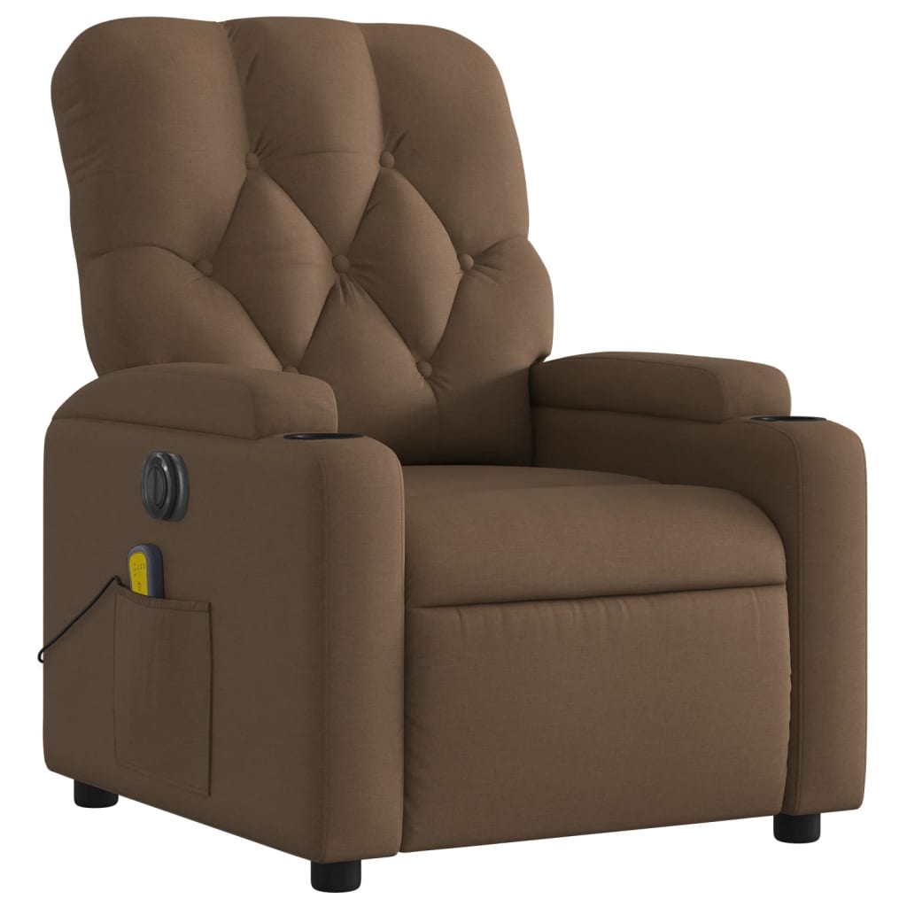 Massagestoel Stof Bruin