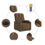 Massagestoel Stof Bruin