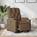 Massagestoel Stof Bruin