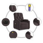 Massagestoel Stof Donkerbruin
