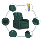 Massagestoel Stof Donkergroen