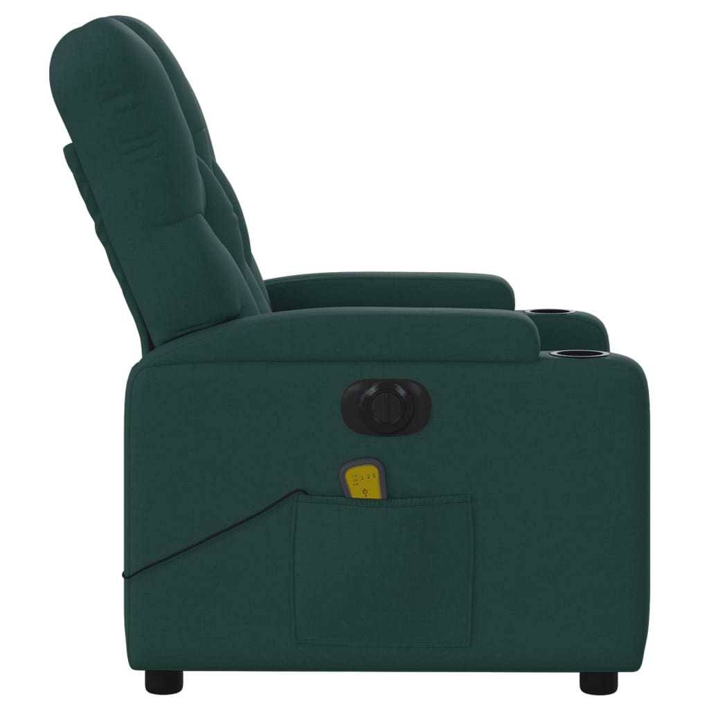 Massagestoel Stof Donkergroen