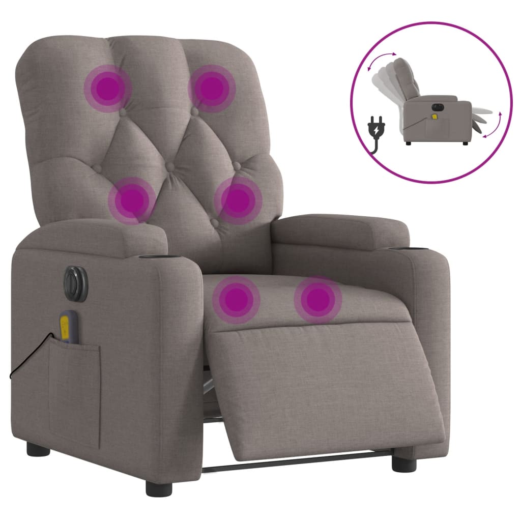 Massagestoel Stof Taupe