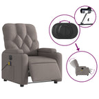 Massagestoel Stof Taupe