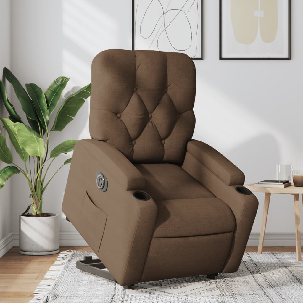 Sta-Op-Massagestoel Stof Bruin