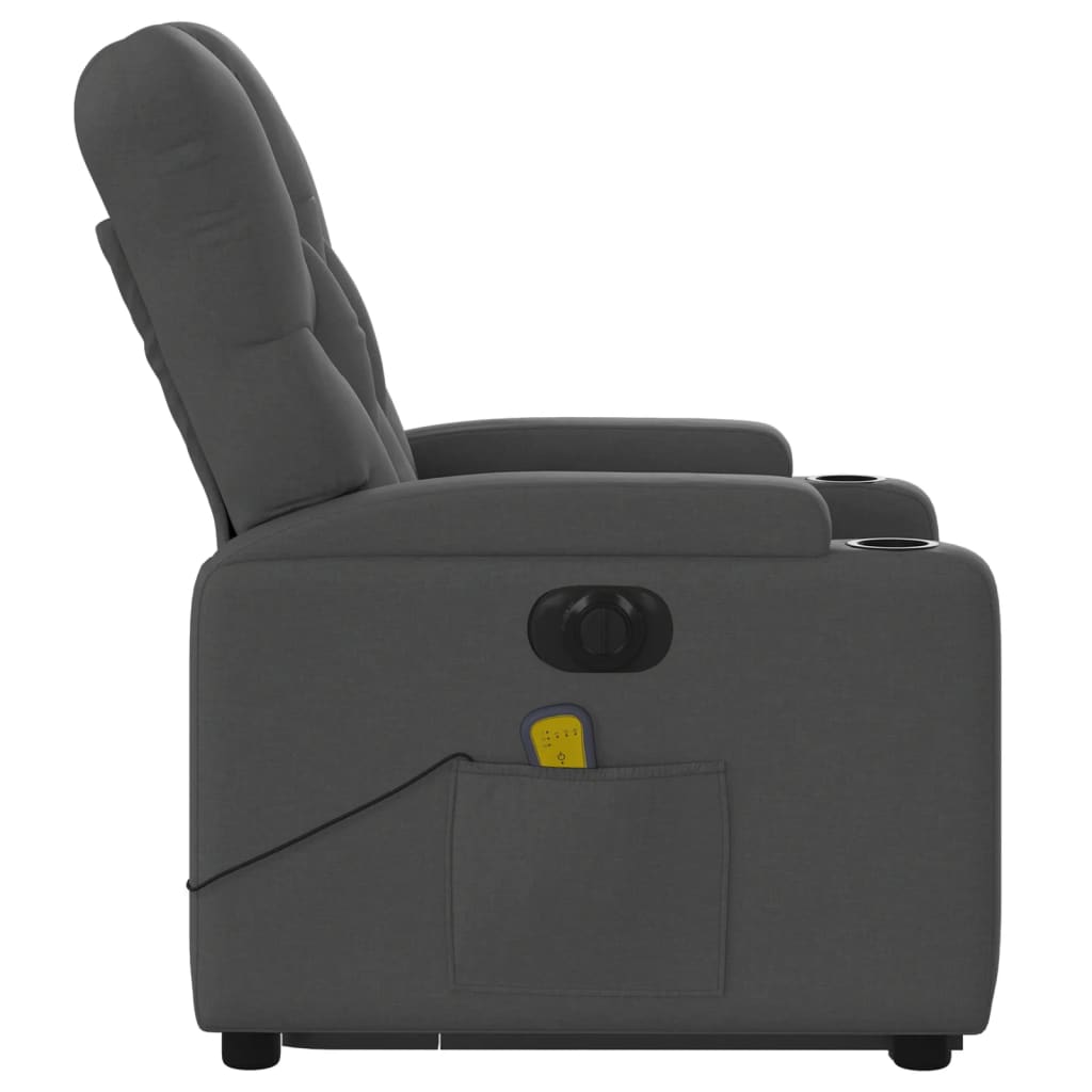 Sta-Op-Massagestoel Stof Donkergrijs