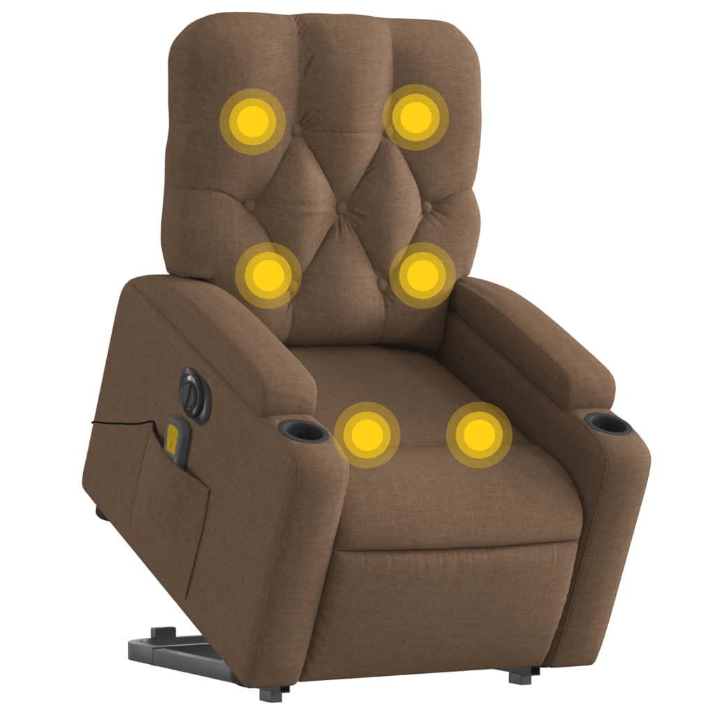 Sta-Op-Massagestoel Stof Bruin