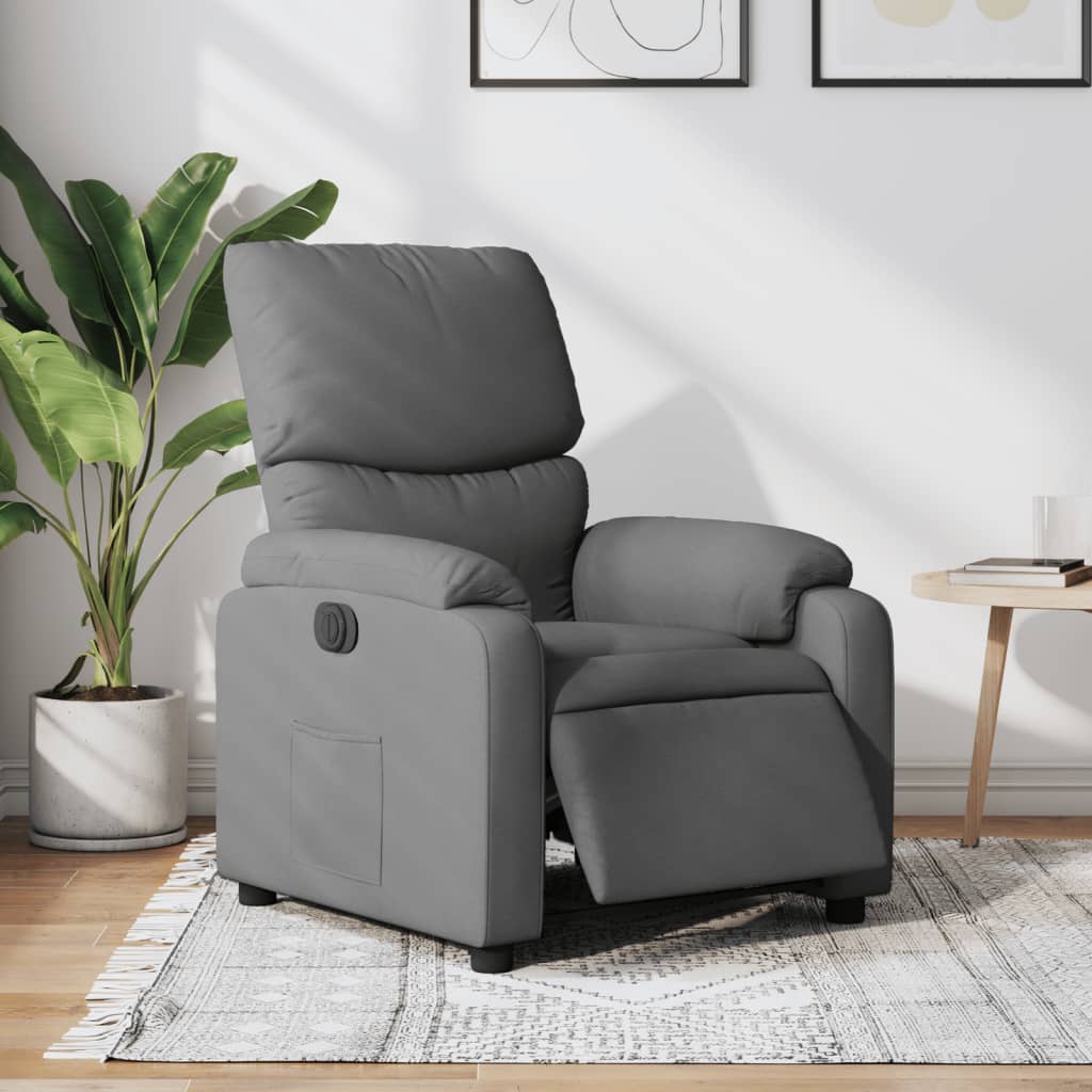 Massagestoel Stof Donkergrijs