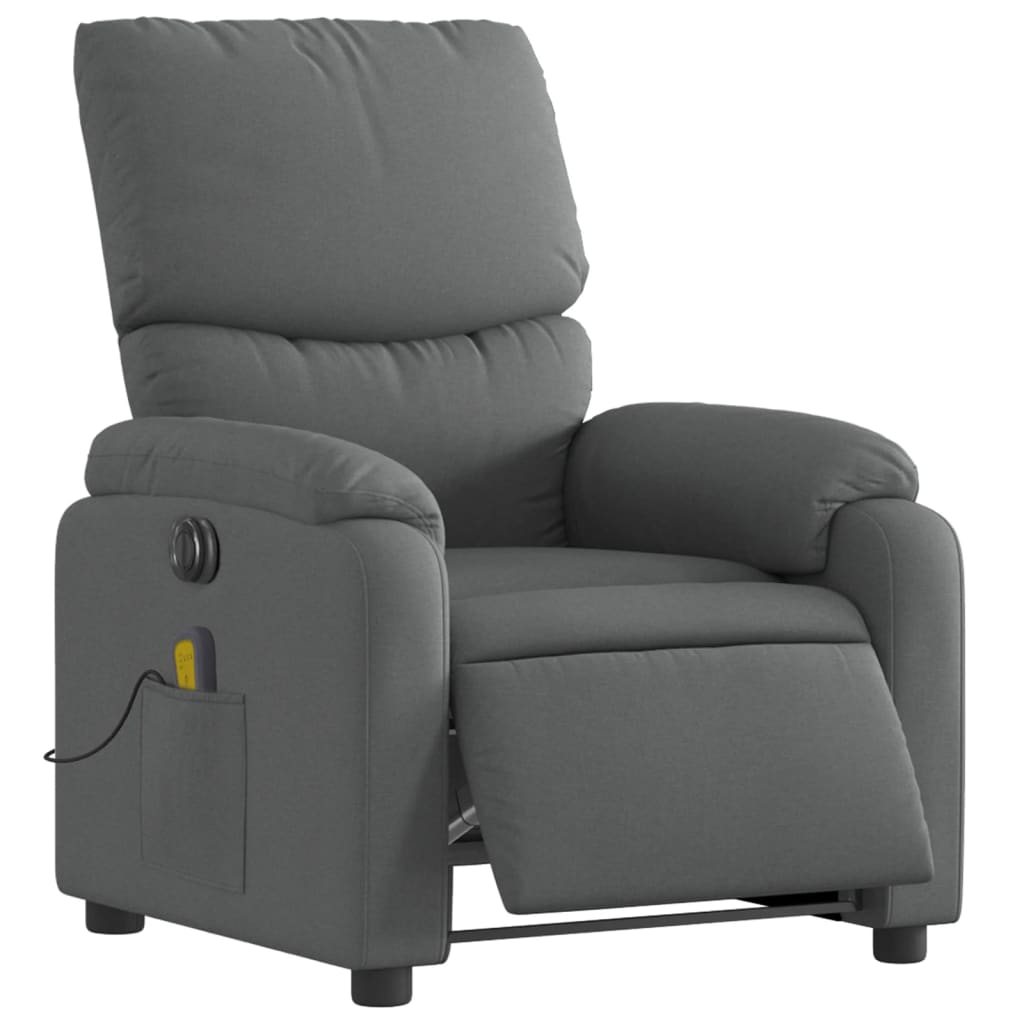 Massagestoel Stof Donkergrijs
