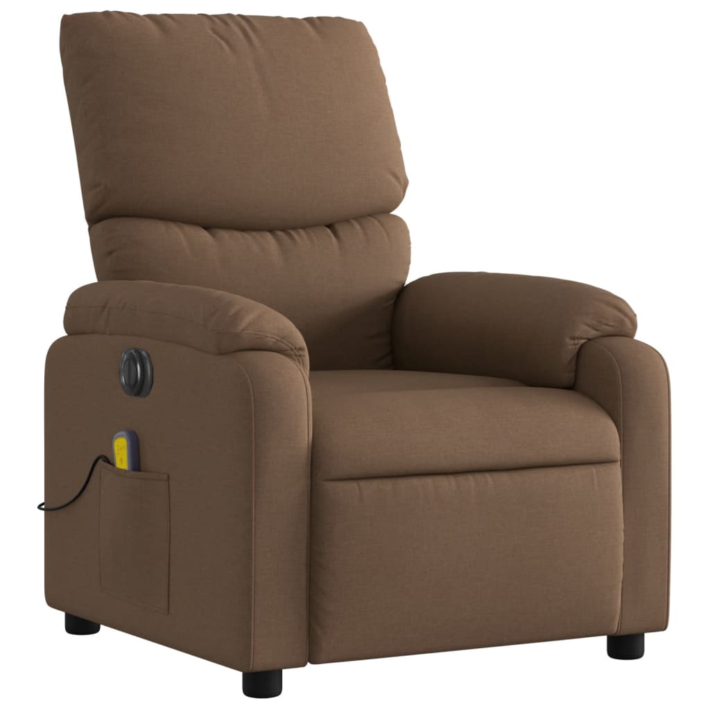 Massagestoel Stof Bruin