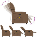 Massagestoel Stof Bruin