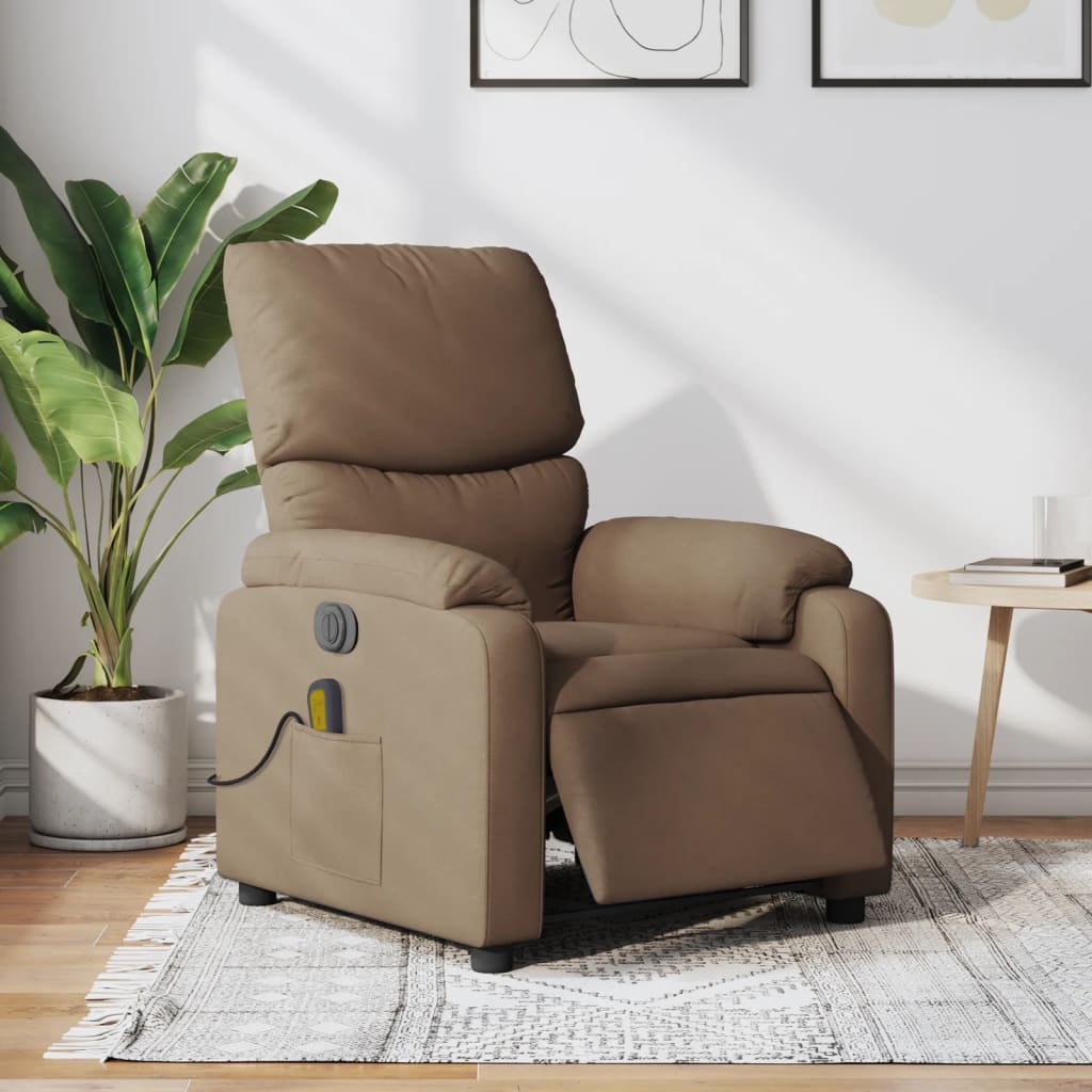 Massagestoel Stof Bruin