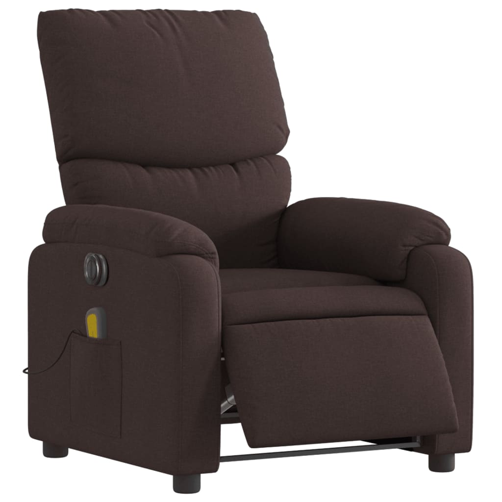 Massagestoel Stof Donkerbruin