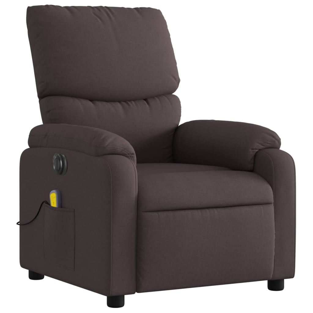 Massagestoel Stof Donkerbruin