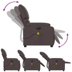 Massagestoel Stof Donkerbruin